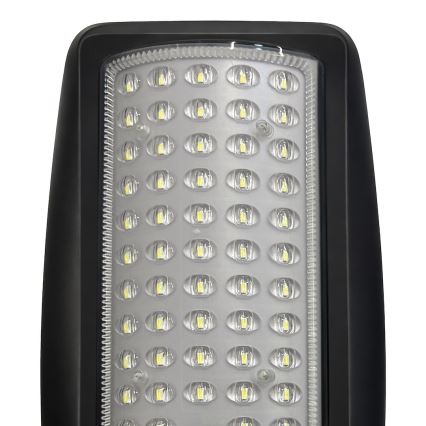 LED Stmívatelná solární pouliční lampa se senzorem VENICE LED/50W/3,2V 4000 mAh IP65 černá + dálkové ovládání