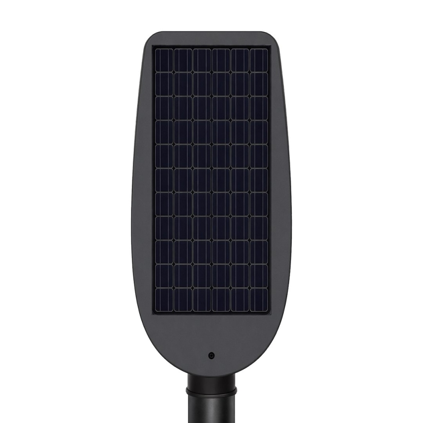 LED Stmívatelná solární pouliční lampa se senzorem VENICE LED/50W/3,2V 4000 mAh IP65 černá + dálkové ovládání