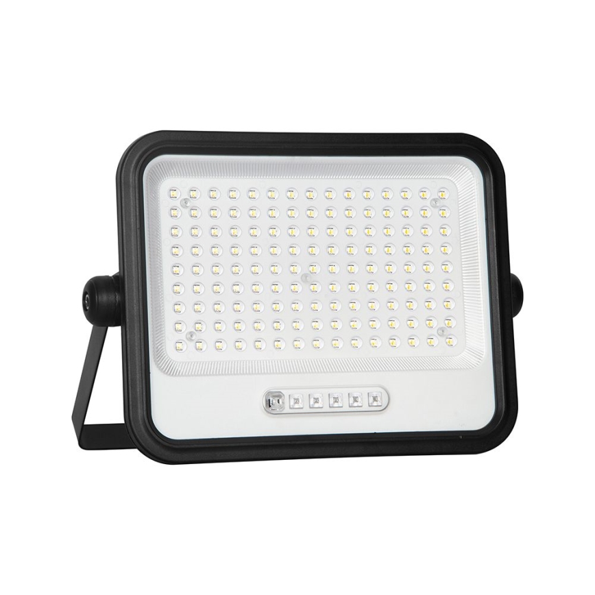 LED Stmívatelný solární reflektor LED/300W/3,2V 2000-8000K IP65 15000 mAh černá + dálkové ovládání