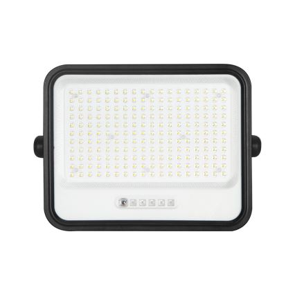 LED Stmívatelný solární reflektor LED/400W/3,2V 2000-8000K IP65 20000 mAh černá + dálkové ovládání