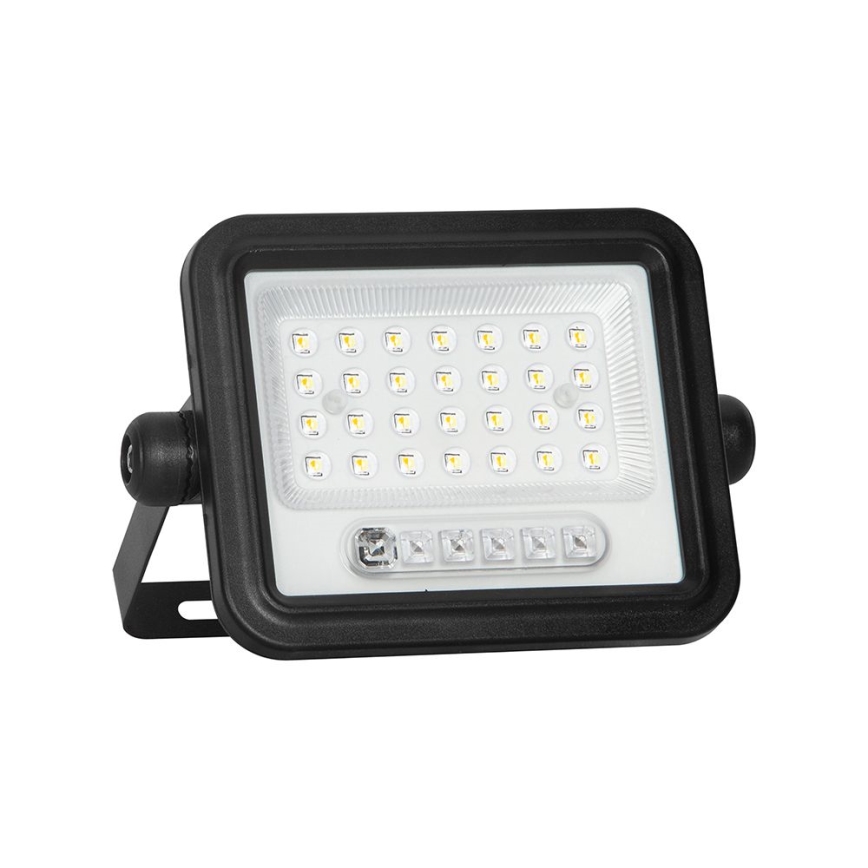 LED Stmívatelný solární reflektor LED/50W/3,2V 2000-8000K IP65 3800 mAh černá + dálkové ovládání