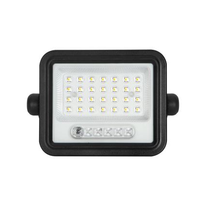 LED Stmívatelný solární reflektor LED/50W/3,2V 2000-8000K IP65 3800 mAh černá + dálkové ovládání