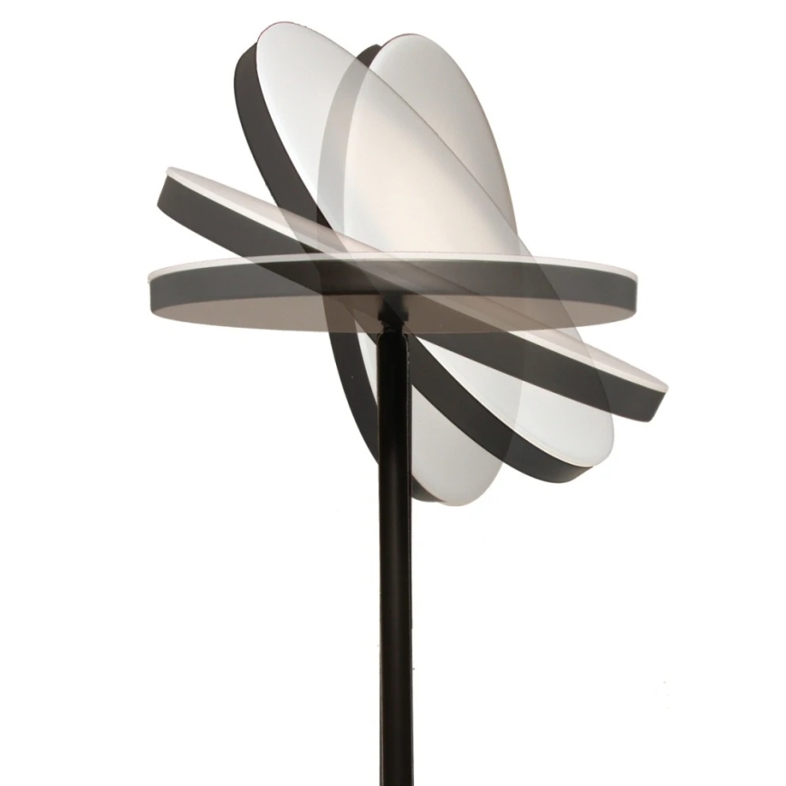 LED Stmívatelná stojací lampa NORA LED/25W/230V 2200/3000/4000K + LED/5W 3000K černá + dálkové ovládání