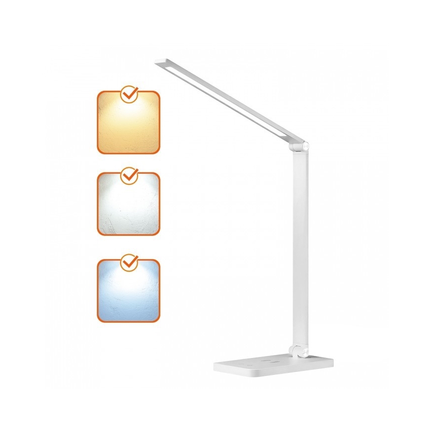 LED Stmívatelná stolní lampa s bezdrátovým nabíjením QI NOBLITE Q LED/7W/230V 3000/4000/6500K bílá
