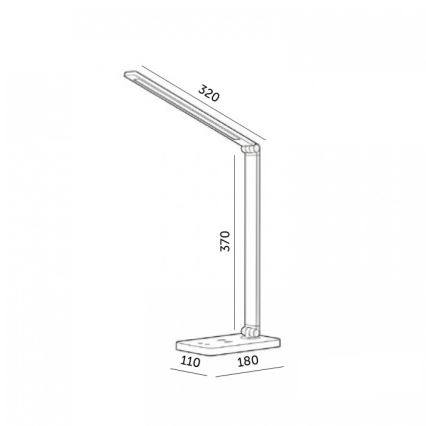 LED Stmívatelná stolní lampa s bezdrátovým nabíjením QI NOBLITE Q LED/7W/230V 3000/4000/6500K bílá