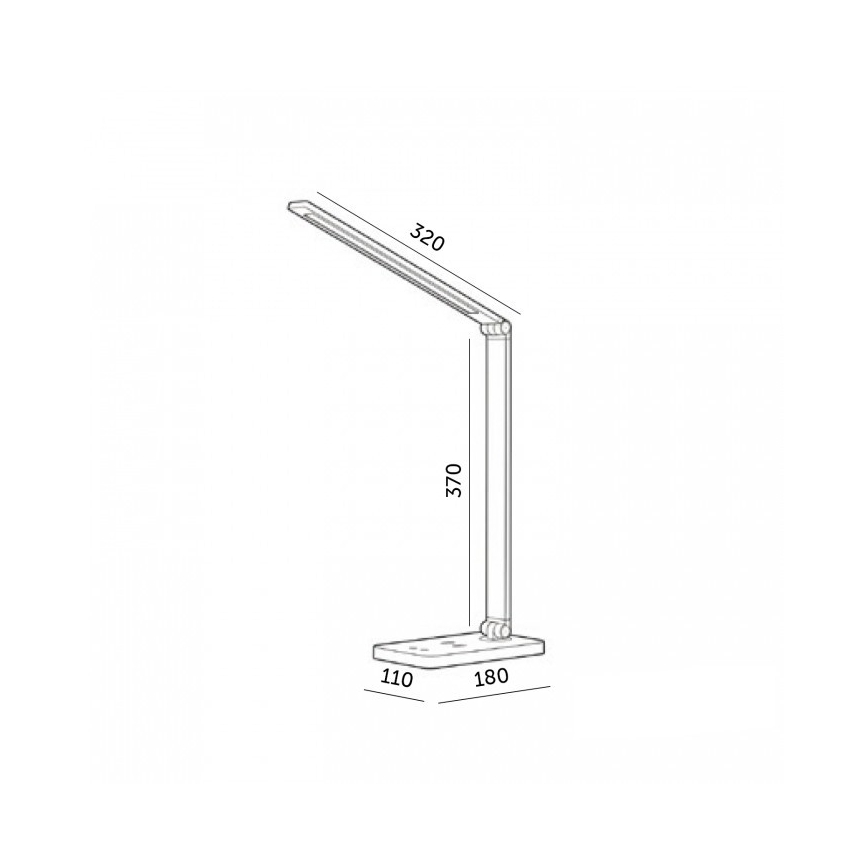 LED Stmívatelná stolní lampa s bezdrátovým nabíjením QI NOBLITE Q LED/7W/230V 3000/4000/6500K bílá
