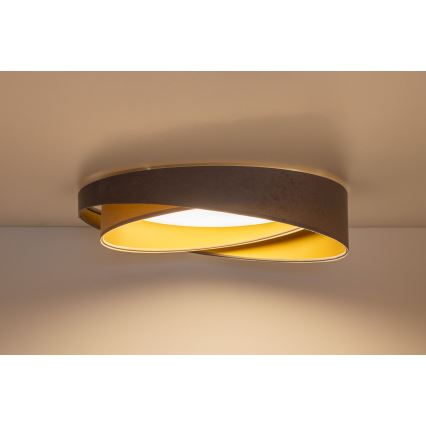 LED Stmívatelné stropní svítidlo SMART GALAXY MODERN LED/24W/230V 3000-6500K pr. 55 cm šedá/béžová/zlatá + dálkové ovládání