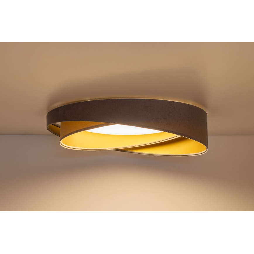 LED Stmívatelné stropní svítidlo SMART GALAXY MODERN LED/24W/230V 3000-6500K pr. 55 cm šedá/béžová/zlatá + dálkové ovládání