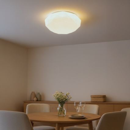 LED Stmívatelné stropní svítidlo HEX LED/72W/230V 3000-6000K pr. 50 cm bílá + dálkové ovládání