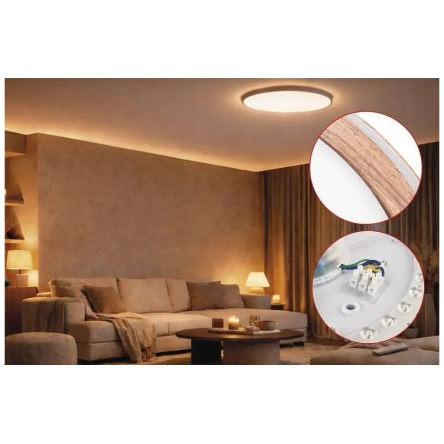 LED Stmívatelné stropní svítidlo ILVI LED/30W/230V 2700-6500K pr. 40 cm béžová + dálkové ovládání