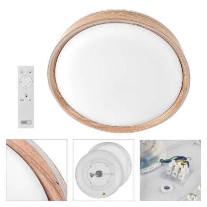 LED Stmívatelné stropní svítidlo ILVI LED/30W/230V 2700-6500K pr. 40 cm béžová + dálkové ovládání