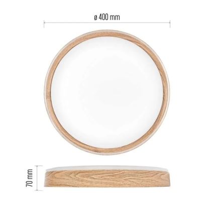 LED Stmívatelné stropní svítidlo ILVI LED/30W/230V 2700-6500K pr. 40 cm béžová + dálkové ovládání