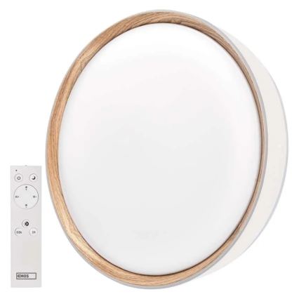 LED Stmívatelné stropní svítidlo ILVI LED/30W/230V 2700-6500K pr. 40 cm bílá/béžová + dálkové ovládání