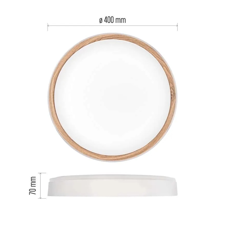 LED Stmívatelné stropní svítidlo ILVI LED/30W/230V 2700-6500K pr. 40 cm bílá/béžová + dálkové ovládání