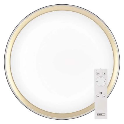 LED Stmívatelné stropní svítidlo ILVI LED/30W/230V 2700-6500K pr. 40 cm černá/mosaz + dálkové ovládání