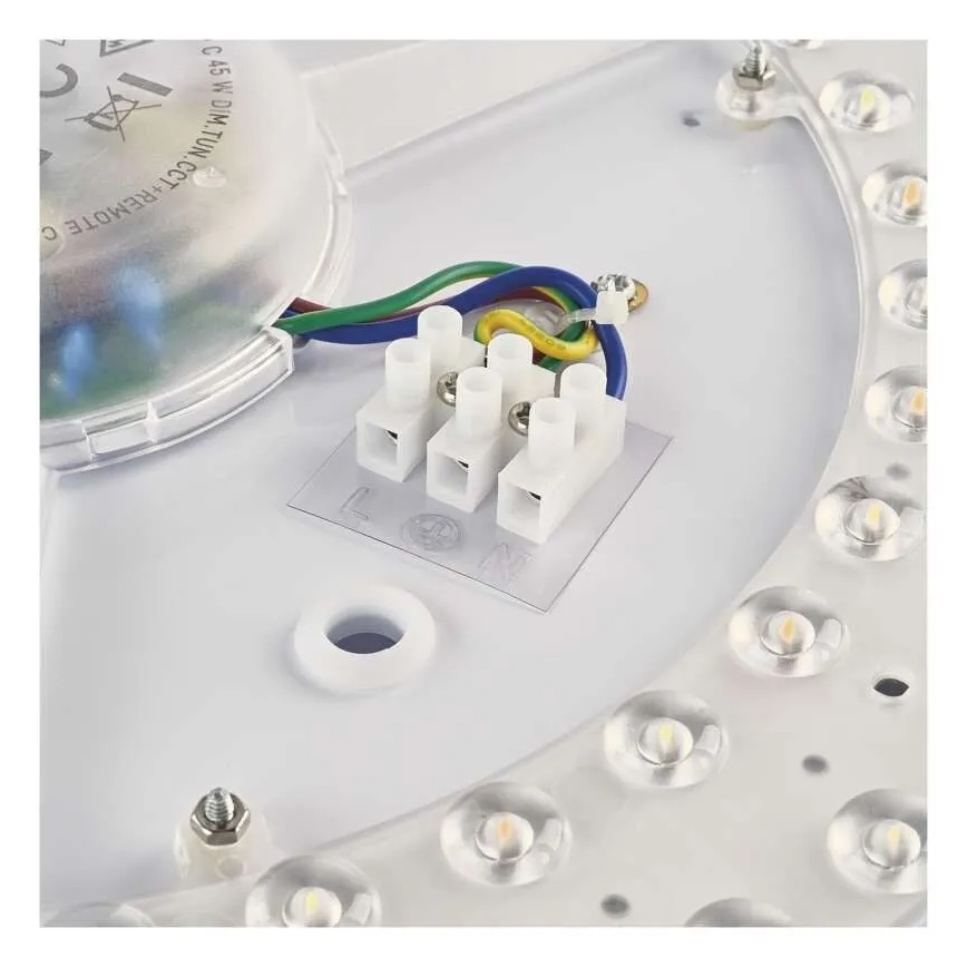 LED Stmívatelné stropní svítidlo ILVI LED/30W/230V 2700-6500K pr. 40 cm černá/mosaz + dálkové ovládání