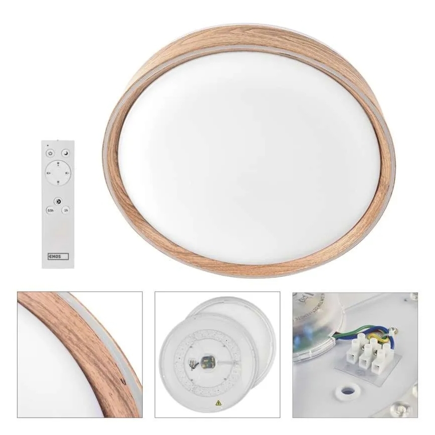 LED Stmívatelné stropní svítidlo ILVI LED/45W/230V 2700-6500K pr. 50 cm béžová + dálkové ovládání