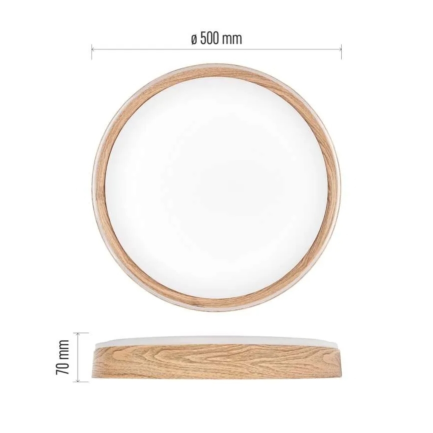 LED Stmívatelné stropní svítidlo ILVI LED/45W/230V 2700-6500K pr. 50 cm béžová + dálkové ovládání