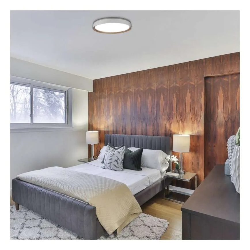 LED Stmívatelné stropní svítidlo ILVI LED/45W/230V 2700-6500K pr. 50 cm bílá/béžová + dálkové ovládání