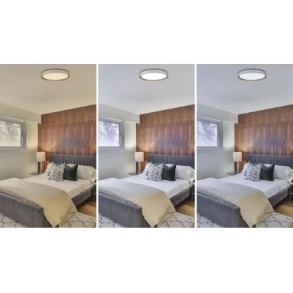 LED Stmívatelné stropní svítidlo ILVI LED/45W/230V 2700-6500K pr. 50 cm bílá/béžová + dálkové ovládání