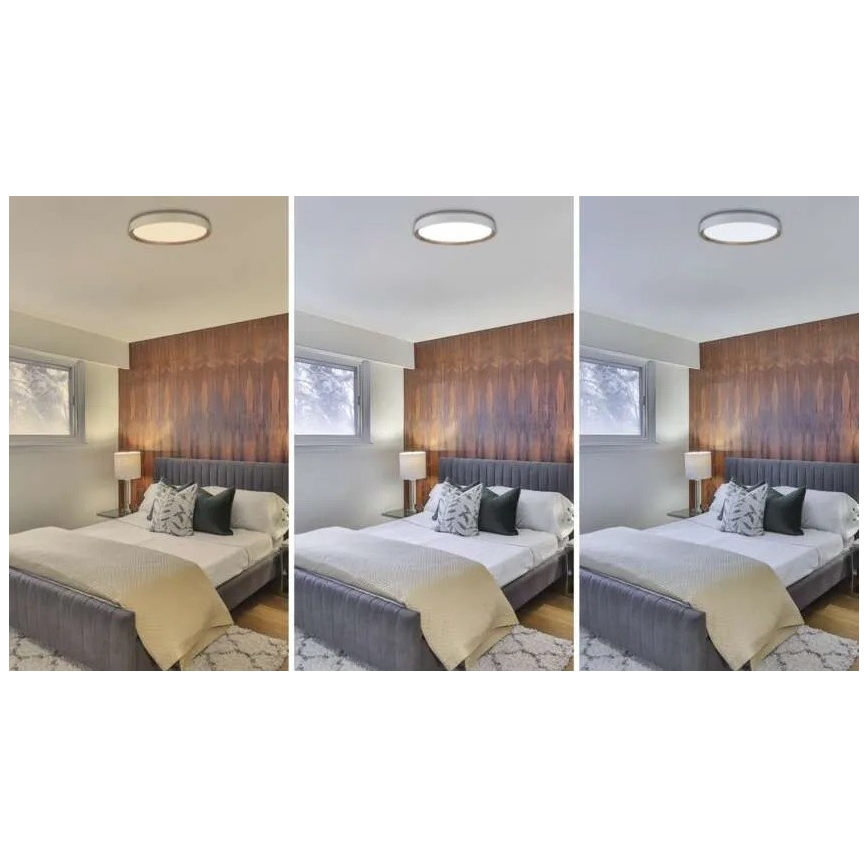 LED Stmívatelné stropní svítidlo ILVI LED/45W/230V 2700-6500K pr. 50 cm bílá/béžová + dálkové ovládání