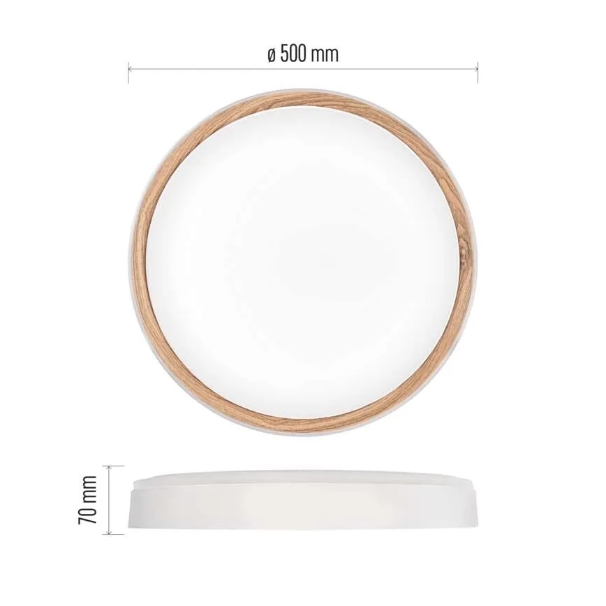 LED Stmívatelné stropní svítidlo ILVI LED/45W/230V 2700-6500K pr. 50 cm bílá/béžová + dálkové ovládání