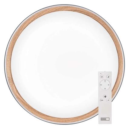 LED Stmívatelné stropní svítidlo ILVI LED/45W/230V 2700-6500K pr. 50 cm černá/béžová + dálkové ovládání