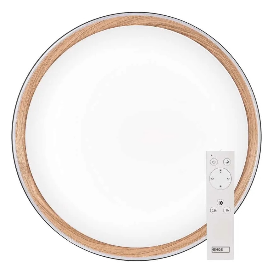 LED Stmívatelné stropní svítidlo ILVI LED/45W/230V 2700-6500K pr. 50 cm černá/béžová + dálkové ovládání