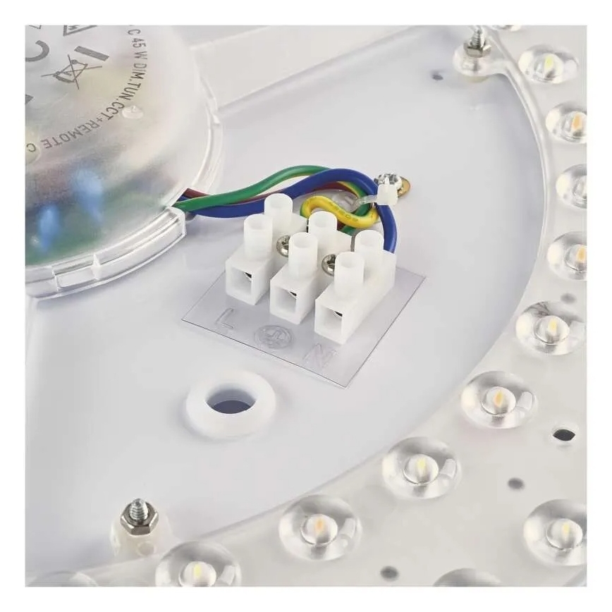 LED Stmívatelné stropní svítidlo ILVI LED/45W/230V 2700-6500K pr. 50 cm černá/mosaz + dálkové ovládání