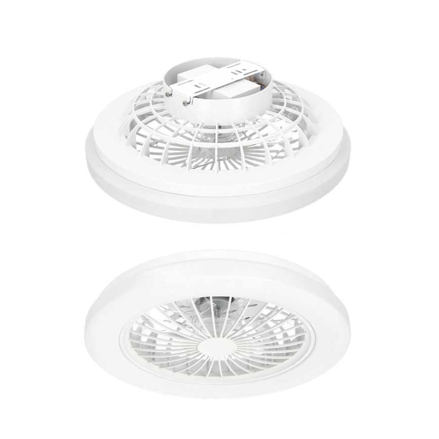 LED Stmívatelné stropní svítidlo s ventilátorem VENTELUX LED/24W/230V 3000/4000/6500K pr. 45 cm bílá + dálkové ovládání