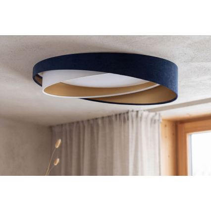 LED Stmívatelné stropní svítidlo SMART GALAXY MODERN LED/24W/230V 3000-6500K pr. 55 cm modrá/bílá/zlatá + dálkové ovládání