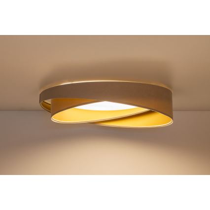 LED Stmívatelné stropní svítidlo SMART GALAXY MODERN LED/24W/230V 3000-6500K pr. 55 cm béžová/zlatá + dálkové ovládání