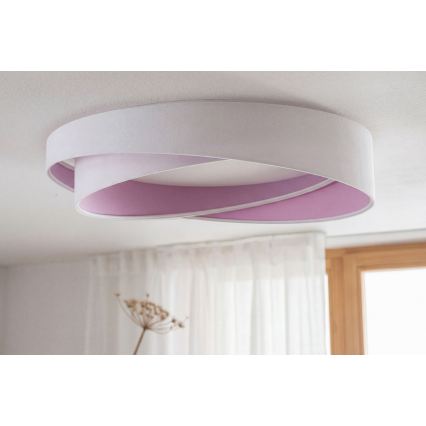 LED Stmívatelné stropní svítidlo SMART GALAXY MODERN LED/24W/230V 3000-6500K pr. 55 cm bílá/fialová + dálkové ovládání