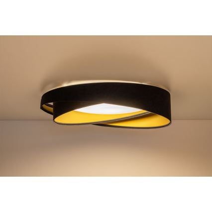 LED Stmívatelné stropní svítidlo SMART GALAXY MODERN LED/24W/230V 3000-6500K pr. 55 cm černá/zlatá + dálkové ovládání