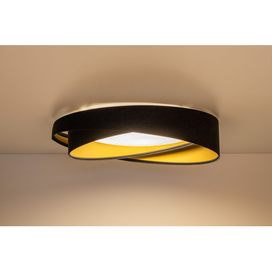 LED Stmívatelné stropní svítidlo SMART GALAXY MODERN LED/24W/230V 3000-6500K pr. 55 cm černá/zlatá + dálkové ovládání