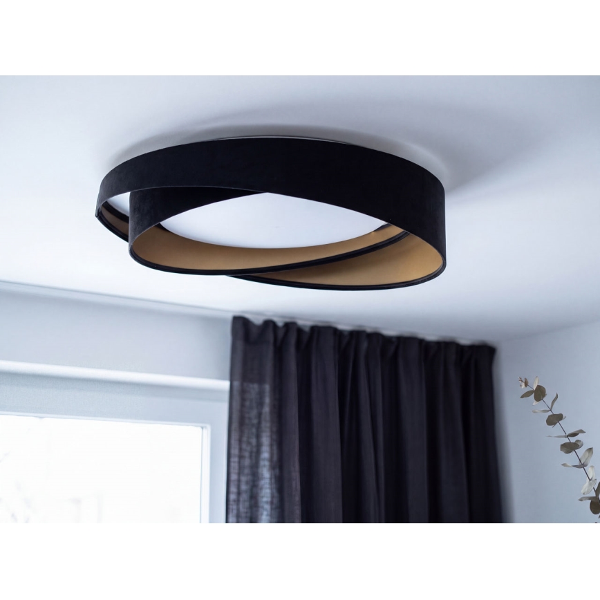 LED Stmívatelné stropní svítidlo SMART GALAXY MODERN LED/24W/230V 3000-6500K pr. 55 cm černá/zlatá + dálkové ovládání