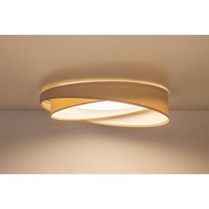 LED Stmívatelné stropní svítidlo SMART GALAXY MODERN LED/24W/230V 3000-6500K pr. 55 cm krémová/bílá + dálkové ovládání