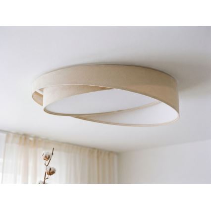 LED Stmívatelné stropní svítidlo SMART GALAXY MODERN LED/24W/230V 3000-6500K pr. 55 cm krémová/bílá + dálkové ovládání