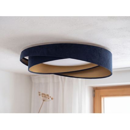 LED Stmívatelné stropní svítidlo SMART GALAXY MODERN LED/24W/230V 3000-6500K pr. 55 cm modrá/zlatá + dálkové ovládání