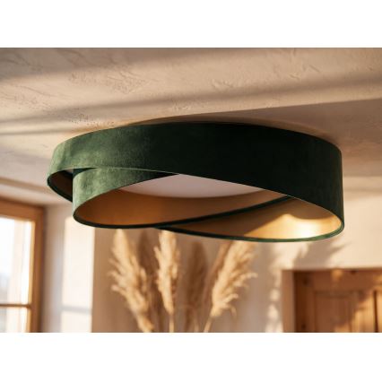 LED Stmívatelné stropní svítidlo SMART GALAXY MODERN LED/24W/230V 3000-6500K pr. 55 cm zelená/zlatá + dálkové ovládání