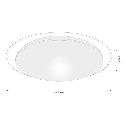 LED Stmívatelné stropní svítidlo SONIC LED/24W/230V 3000-6000K pr. 40 cm bílá + dálkové ovládání