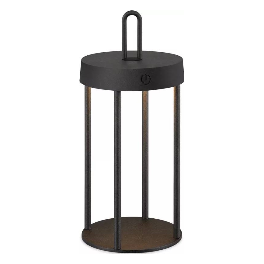 LED Stmívatelná venkovní nabíjecí dotyková stolní lampa GENTLE LED/1,5W/3,7V 3000 mAh IP44 černá