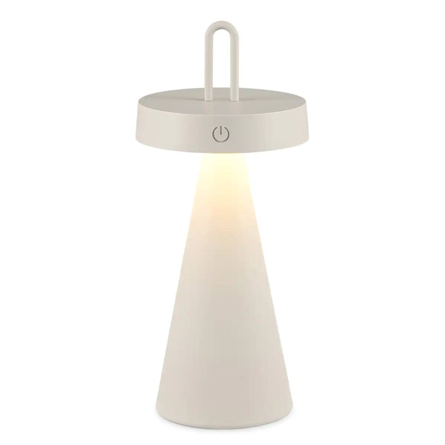 LED Stmívatelná venkovní nabíjecí dotyková stolní lampa HALO LED/1,5W/3,7V 3000 mAh IP44 šedá