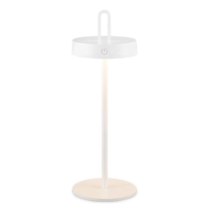 LED Stmívatelná venkovní nabíjecí dotyková stolní lampa SHINE LED/1,5W/3,7V 3000 mAh IP44 bílá