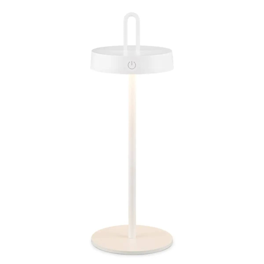 LED Stmívatelná venkovní nabíjecí dotyková stolní lampa SHINE LED/1,5W/3,7V 3000 mAh IP44 bílá