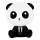 LED Stmívatelná dětská dotyková lampa PANDA LED/2,5W/3,7V 1200 mAh