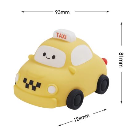 LED Stmívatelná dětská dotyková lampa TAXI LED/1W/5V USB 1200 mAh taxi žlutá