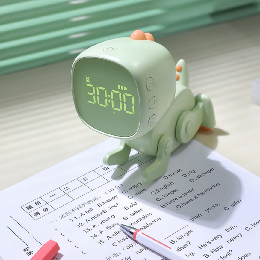 LED RGBW Stmívatelná dětská noční lampička s budíkem ROBOT LED/1W/5V 1200 mAh