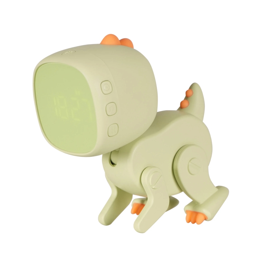 LED RGBW Stmívatelná dětská noční lampička s budíkem ROBOT LED/1W/5V 1200 mAh