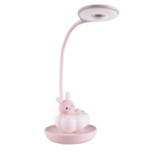 LED Stmívatelná dětská stolní lampička RABBIT LED/2,5W/230V růžová